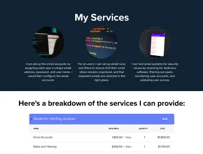 Email management template